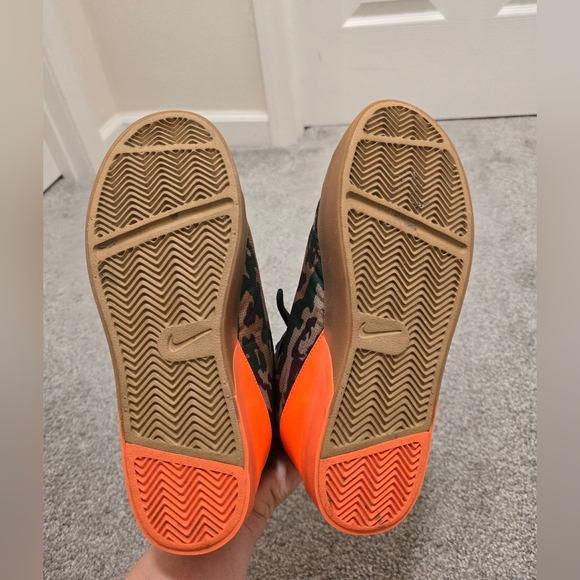 Nike KD Vulc Mid TXT GS Camo Neon Orange Shoe Lightweight Boys Basketball - Picture 8 of 9